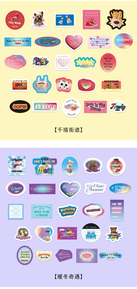 50Pcs/lot Ins Cute Bear Stickers Planner Journal Collage DIY idol card Decoration Material Scrapbook Sticker Kawaii Stationery (ONLINE ORDER ONLY)