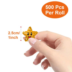 Holographic Sliver Star Stickers for Kids Reward 500Pcs Foil Star Stickers Labels for Wall Crafts Classroom Teachers Supplies (Online Order Only)