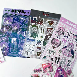 Ins Cute Angel Princess Baseball Girl Sticker Scrapbooking DIY Album Decoration Sticker Aesthetic Personalized Kawaii Stationery (ONLINE ORDER ONLY)