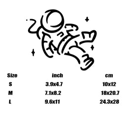 THE  falling Cute little spaceman stickers .Add a Touch of Space Magic to Your Car with Stylish Car Accessories. (ONLINE ORDER ONLY)