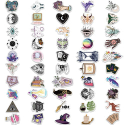 10/30/50/100pcs Boho Magic Witch Crystal Aesthetic Stickers Notebook Laptop Skateboard Car Luggage Decoration Sticker Kids Toy (ONLINE ORDER ONLY)
