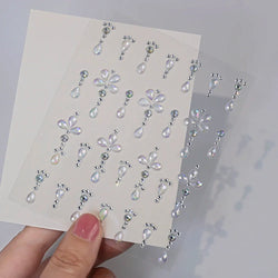 1pc Star-Shaped Rhinestone Sticker Sparkling Acrylic Rhinestone Face Decals Butterfly & Floral Designs for Party/Stage/Festivals (ONLINE ORDER ONLY)