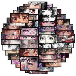 Anime Girl Eyes Stickers Waterproof for Bike Luggage Laptop Guitar (Online Order Only)