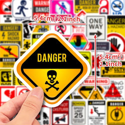 10/30/50PCS Warning Slogans PVC Sticker Aesthetic DIY Children's Decoration Scrapbooking Stationery School Supplies for Kids (ONLINE ORDER ONLY)
