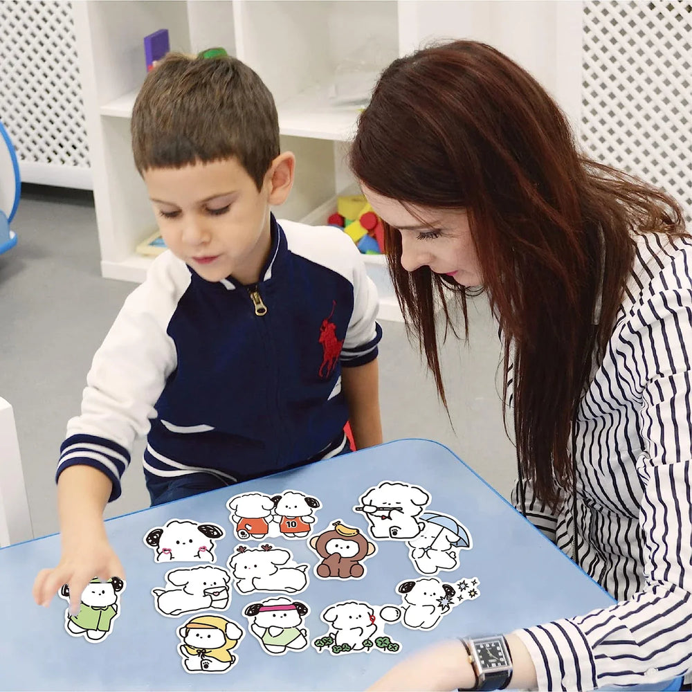 50PCS Kawaii yowoyowoo Sticker Puppy Dog Cute Cartoon Stickers Decals Phone Laptop Guitar Car Bottle Luggage Children Gift (Online Order Only)