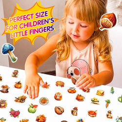 10/50Pcs Thanksgiving Day Stickers Harvest Festival Cartoon Cute Pumpkin Nut Squirrel Children Toy Decals Laptop Guitar Suitcase (Online Order Only)