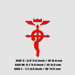 Alchemy Ed’s Coat Symbol Sticker,creative&Unique decal for cartoon fans,high quality sticker for cars trucks motorcycles &laptop (ONLINE ORDER ONLY)