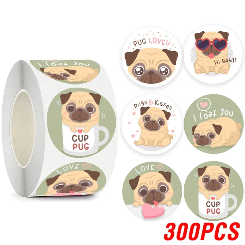 100-500pcs Kawaii Children Reward Stickers Creative School Supplies Cute Animal Encourage Sticker 2.5cm Circle Kids Toy Stickers (Online Order Only)