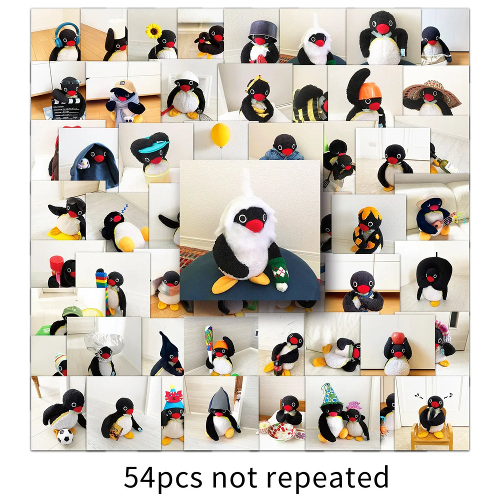 10/30/54PCS Cute Pingu Stickers Kawaii Penguin Cartoon Sticker Animal Meme Decals Luggage Laptop Guitar Bike Skateboard Kids Toy (ONLINE ORDER ONLY)