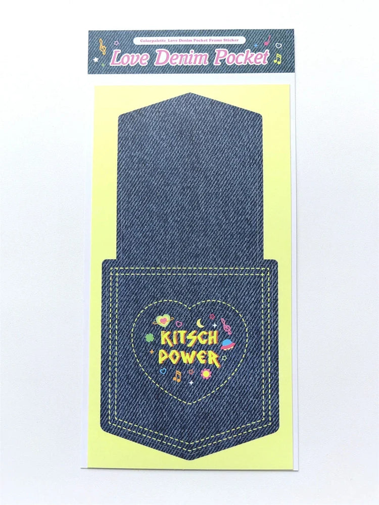 Korean Ins Creative Denim Pattern Stickers Scrapbooking Idol Album Decoration Sticker Aesthetic Personalized Kawaii Stationery (ONLINE ORDER ONLY)