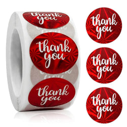 500pcs/roll Gold Holographic Glitter Sealing Label Round Laser Sticker Party Handmade Envelope Business Label Stationary Sticker (ONLINE ORDER ONLY)