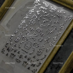 French Lines Gemstone Necklace Gilding Light Luxury Pearl Self Adhesive Nail Art Decorations Stickers Manicure Decals Wholesale (ONLINE ORDER ONLY)