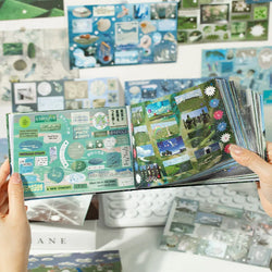 72pages/book Y2K Style Retro Cute Cut Film Sticker Book Planner Journal Handbook Scrapbooking Kawaii Decoration Sticker Gift (ONLINE ORDER ONLY)