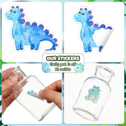 100-500pcs Dinosaur Animal Anomaly Shaped Sticker Decoration Gift Box Sticker Label Reward Stationery Sticker (ONLINE ORDER ONLY)