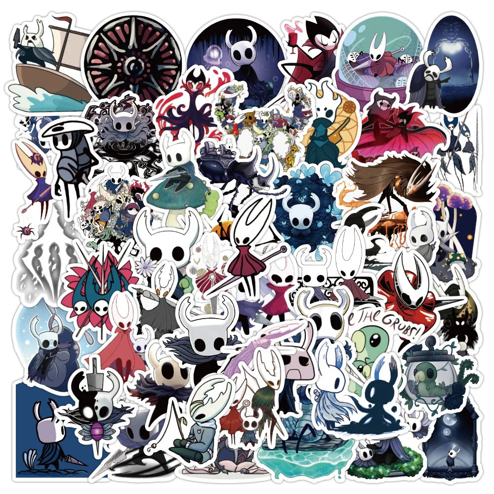 Hollow Knight Graffiti Stickers Waterproof Skateboard Suitcase Motorcycle Water Bottle Decals 10/30/50pcs (Online Order Only)
