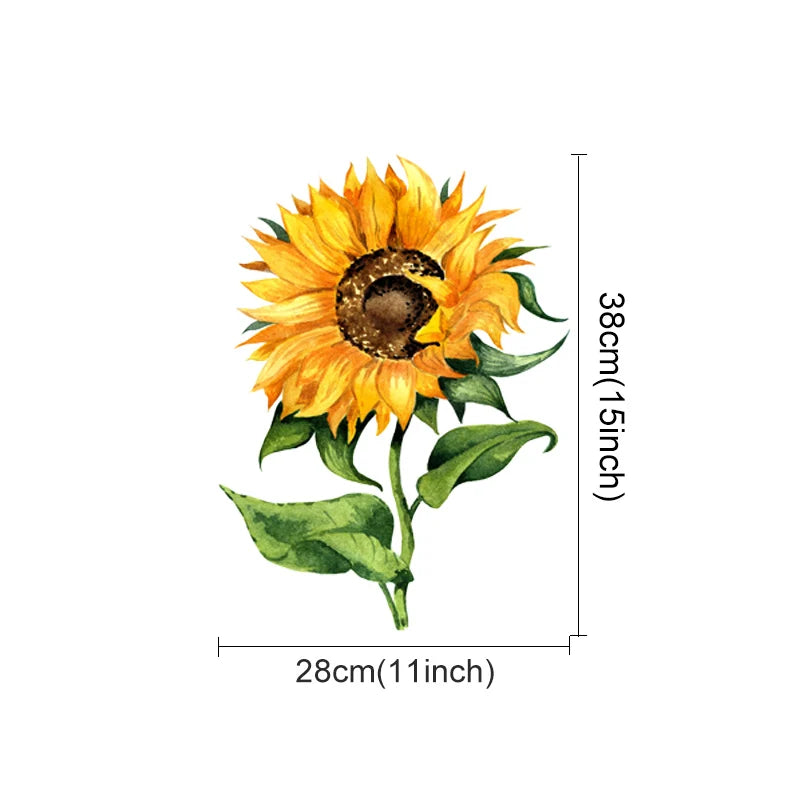 Sunflower Wall Sticker Skirting Line Kids Room Self-Adhesive Baseboard Mural Decor (Online Order Only)