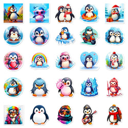 10/30/50PCS Cute Penguin PVC Sticker Aesthetic DIY Children's Decoration Scrapbooking Japan Stationery School Supplies for Kids (ONLINE ORDER ONLY)