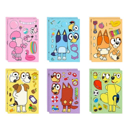 Bluey Cartoon Dog Puzzle Stickers Kids DIY Educational Toy Gift (Online Order Only)