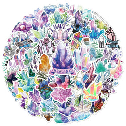 Boho Crystal Graffiti Stickers for Scrapbooking, Luggage, Water Bottle, Phone, Laptop, Guitar, Car - 10/25/50pcs (ONLINE ORDER ONLY)