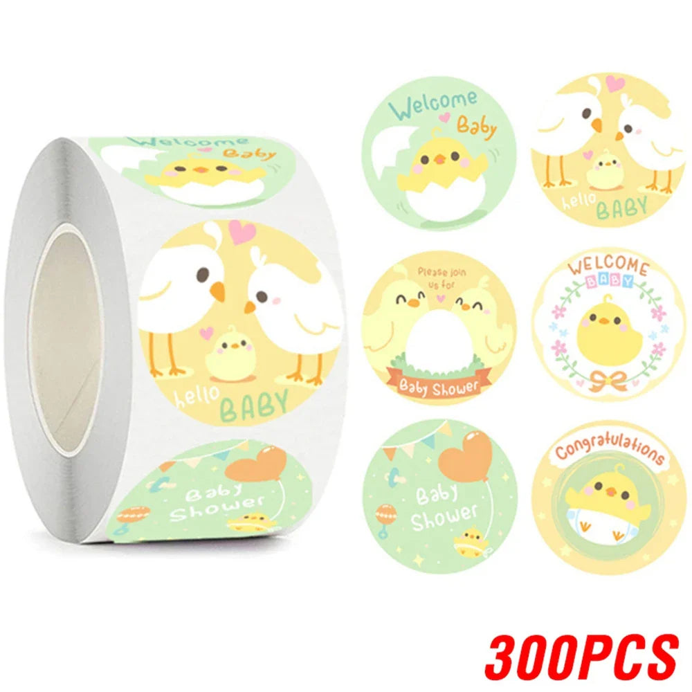 100-500pcs Cute Animal Encourage Sticker Kawaii Children Reward Stickers Creative School Supplies 2.5cm Circle Kids Toy Stickers (ONLINE ORDER ONLY)