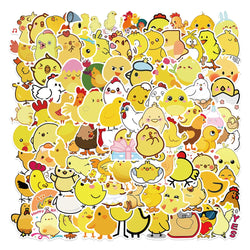 10/30/50/100PCS Cute Chicken Animall Stickers For Kids DIY Handbook Scrapbooking Phone Laptop Wall Decals Decoration Car Sticker (ONLINE ORDER ONLY)