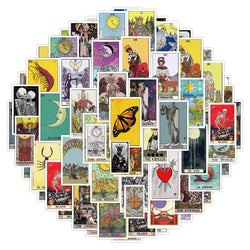 Tarot Card Cartoon Art Stickers for Phone Laptop Luggage Skateboard (Online Order Only)