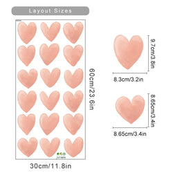 Boho Rainbow Heart Nursery Wall Stickers for Kids Room Decals (Online Order Only)