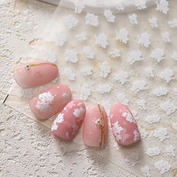Romantic Cherry Blossom Sakura Flower Petal Leaf Self Adhesive Nail Art Stickers Rhinestone Shiny Flat Petalage Manicure Decals (ONLINE ORDER ONLY)