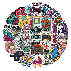 10/30/50pcs Cool Vintage Video Game Stickers Decal Skateboard Laptop Phone Bike Car Funny Waterproof Sticker Kids Classic Toys (ONLINE ORDER ONLY)