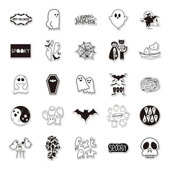 10/30/50PCS Cute Halloween Stickers Kawaii Ghost Decals DIY Decoration For Skateboard Phone Helmet Bike Cartoon Sticker Kids Toy (ONLINE ORDER ONLY)