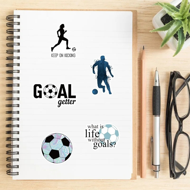 10/50/100pcs Graffiti Stickers Football Soccer Stickers for Adults Helmet Motorcycle Luggage Water Bottle Skateboard (ONLINE ORDER ONLY)
