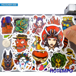 20/30/50Piece Cthulhu Monster Demon Zombie Skull Punk Gothic Stickers for Motorcycle Car Skateboard Luggage Phone Laptop Sticker (Online Order Only)