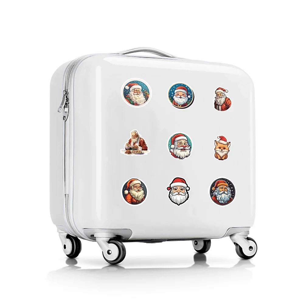 10/30/50/100pcs Kawaii Retro Christmas Stickers Decals Laptop Skateboard Phone Suitcase Fridge Decoration Sticker for Kids Toys (ONLINE ORDER ONLY)