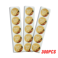 100-500pcs Round Natural Kraft Handmade Stickers Scrapbooking For Package Adhesive Thank You Sticker Seal Labels Stationery (ONLINE ORDER ONLY)