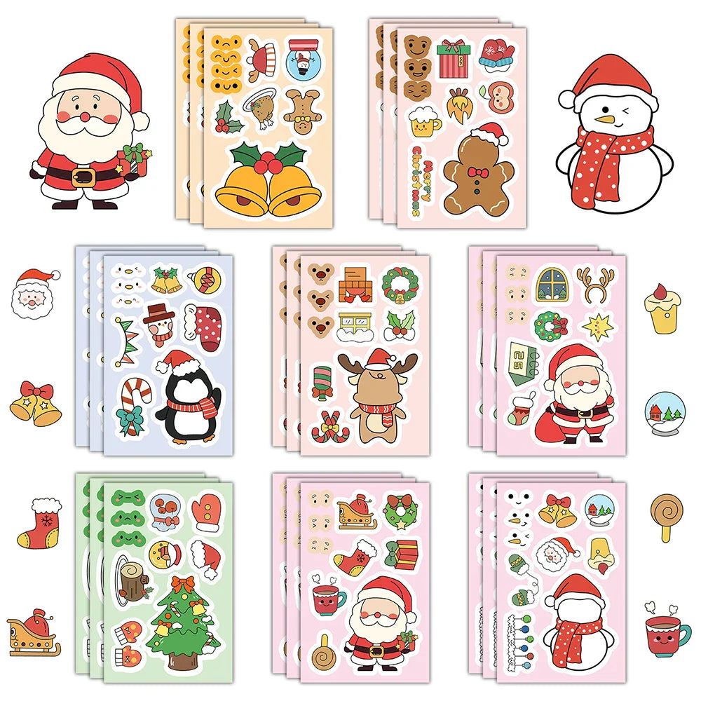 Cute Christmas Puzzle Stickers DIY Jigsaw Toy Craft (Online Order Only)