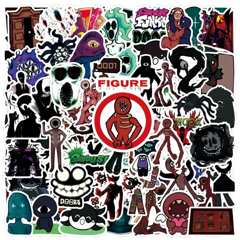 50pcs Roblox Anime Stickers for Laptop, Phone, Car, Scooter, Suitcase, Water Bottle, Stationery, Refrigerator Decoration (ONLINE ORDER ONLY)