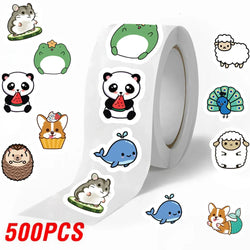 100-500pcs Cute Reward Stickers Animals Sticker For Kids Motivational Star Decals For School Teacher Student Stationery (ONLINE ORDER ONLY)