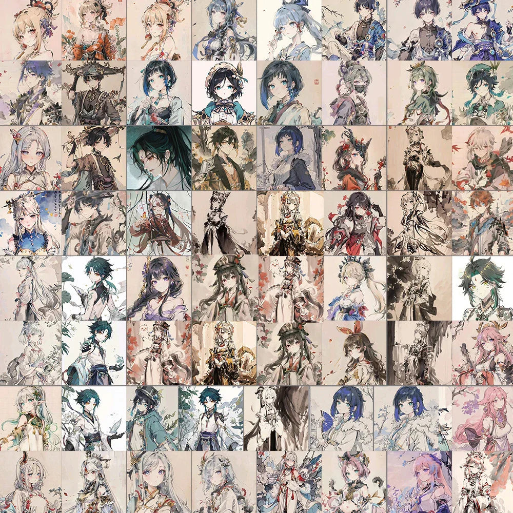 Genshin Impact Anime Stickers Pack - Laptop, Guitar, Phone, Car, Waterproof (Online Order Only)