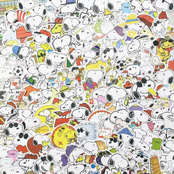 100/200pcs anime Snoopy stationery stickers cute cartoon student stationery notebook diy decoration expression graffiti stickers (ONLINE ORDER ONLY)