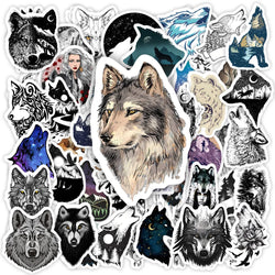 Cool Wolf Stickers Timberwolf Tattoo DIY Toy Gift Decal Decorative Graffiti for Phone Luggage Laptop Scrapbook Waterproof (ONLINE ORDER ONLY)