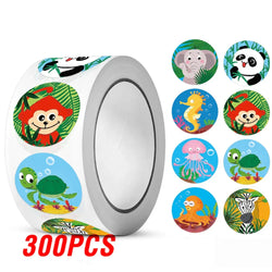 100-500pcs Cute Animal Panda Stickers for Envelope Praise Reward Student Work Label Stationery Seal Lables 1inch/2.5cm (ONLINE ORDER ONLY)