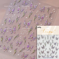 Bowknot Ribbon Butterfly Jelly Shiny Sparkling Delicate Charming Bow Tie 5D Nail Art Decorations Stickers DIY Manicure Decals (ONLINE ORDER ONLY)