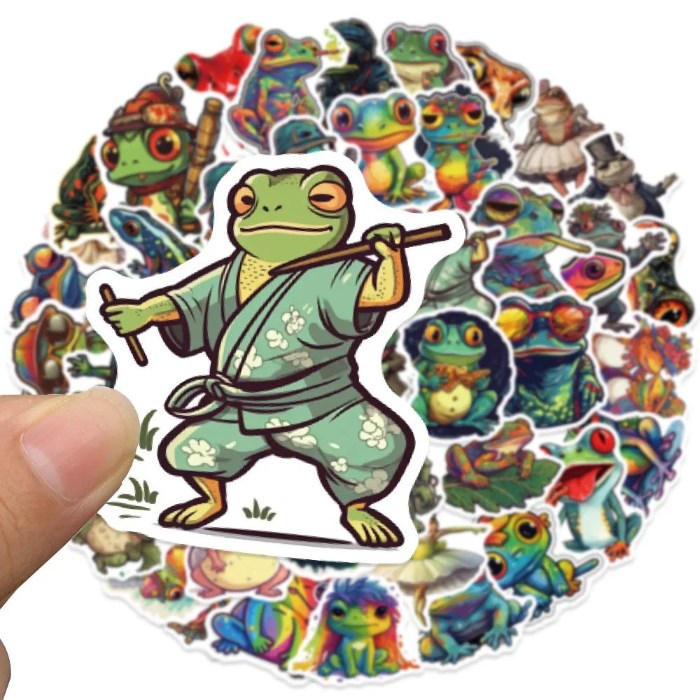10/30/51PCS Colorful Psychedelic Frog Cartoon Stickers DIY Laptop Luggage Skateboard Graffiti Decals Fun for Kid Toys Gift (ONLINE ORDER ONLY)