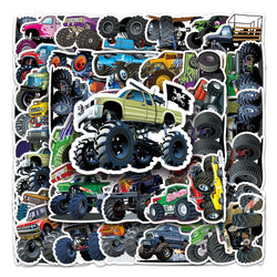 10/50PCS Monster Truck Sticker For Car Guitar Motorcycle Luggage Suitcase DIY Classic Toy Decal Graffiti Sticker For Kid (ONLINE ORDER ONLY)