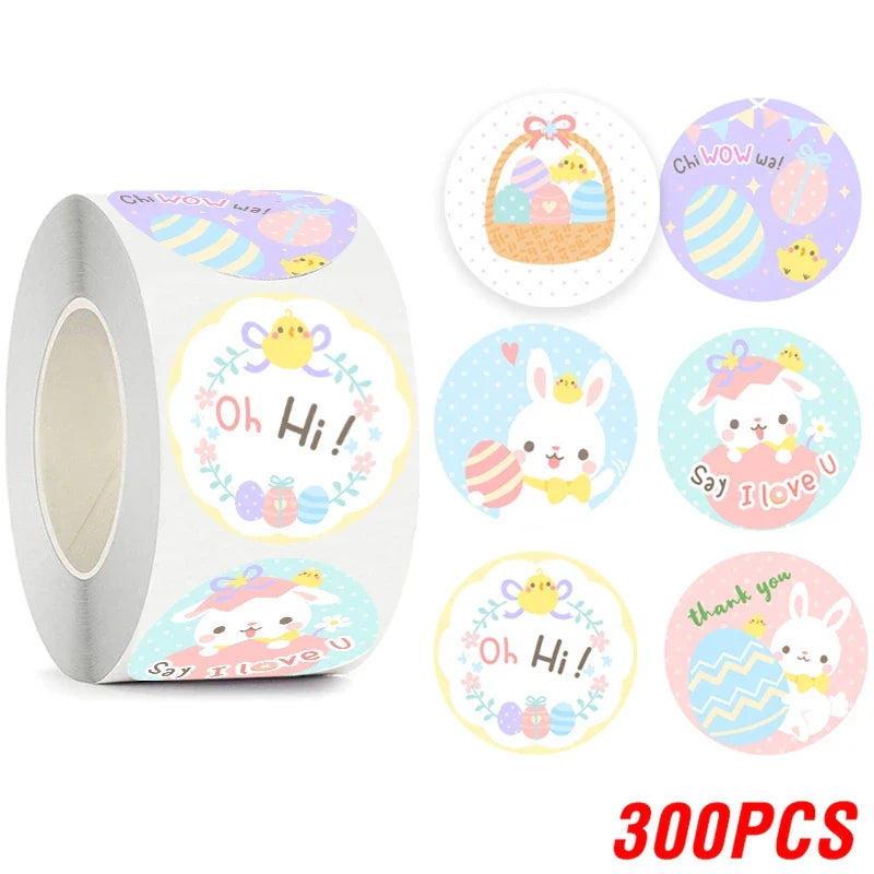 100-500pcs Cute Animal Encourage Sticker Kawaii Children Reward Stickers Creative School Supplies 2.5cm Circle Kids Toy Stickers (ONLINE ORDER ONLY)