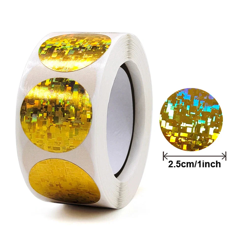 100-500pcs Round Gold Sticker Birthday Wedding Party Decor Gift Seal Sticker Envelope Invitation Letter Seal Lables (Online Order Only)