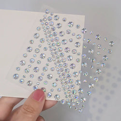 1pc Star-Shaped Rhinestone Sticker Sparkling Acrylic Rhinestone Face Decals Butterfly & Floral Designs for Party/Stage/Festivals (ONLINE ORDER ONLY)
