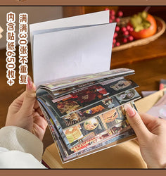 30 Pages Cute Retro Food Die-cut Sticker Book Y2K Sticker Journal Handbook Scrapbooking Kawaii Decoration Sticker Kids Gift (ONLINE ORDER ONLY)