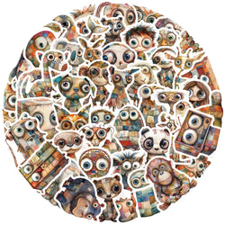 Retro Whimsical Character Stickers Waterproof Decal for Laptop, Motorcycle, Luggage, Snowboard, Fridge, Car (10/30/50pcs) (ONLINE ORDER ONLY)