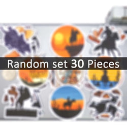 20/30/50Pieces, Cowboy Stickers, America Wild West, Rodeo Show, Funny Retro Pattern, for DIY Creative Decoration, Sticker Toys (ONLINE ORDER ONLY)